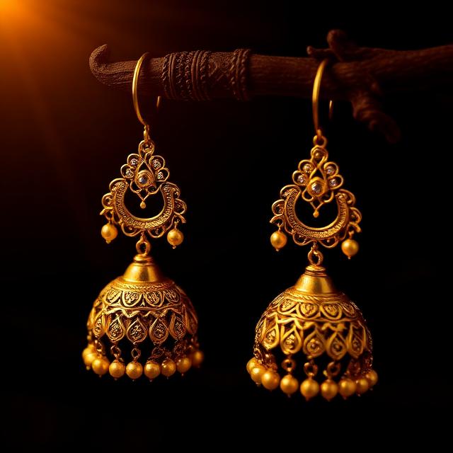 Gold & Diamond Earrings